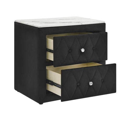 Annabelle Black Nightstand by Crown Mark at Eve Furniture