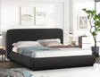 Annie Black Fabric King Platform Bed by Happy Homes at Eve Furniture