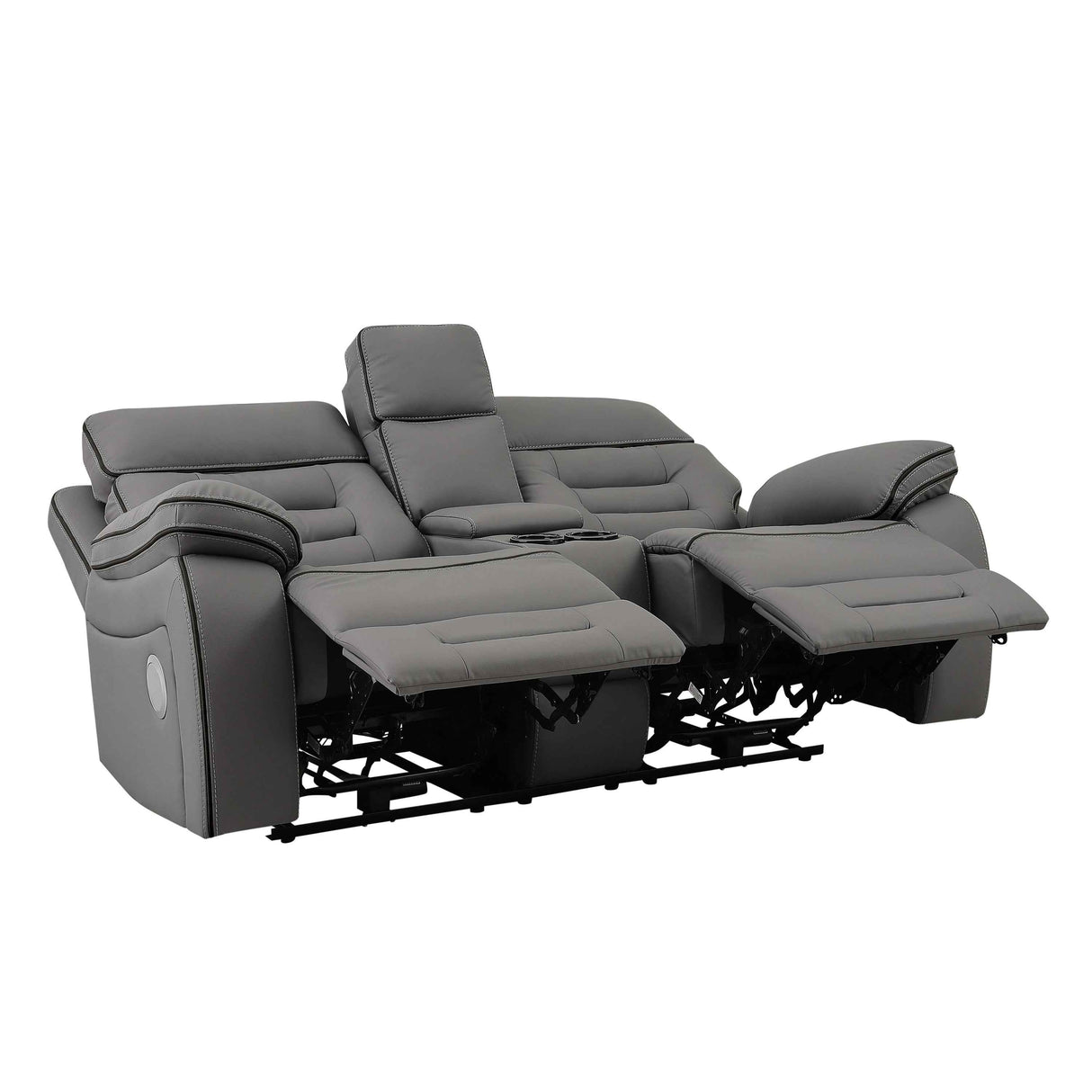Pelin Gray Power Reclining Loveseat by Homelegance at Eve Furniture