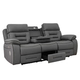 Pelin Gray Power Reclining Sofa by Homelegance at Eve Furniture