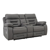 Pelin Gray Power Reclining Sofa & Loveseat by Homelegance at Eve Furniture