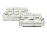 Pelin White Power Reclining Sofa & Loveseat by Homelegance at Eve Furniture