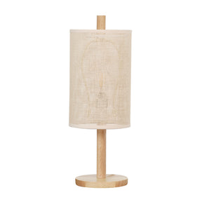 Arcana Table Lamp - Oak - Natural by Ashcroft Imports at Eve Furniture