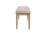 Arden Warm Wood and Beige Dining Bench by Crown Mark at Eve Furniture