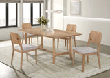 Arden Warm Wood and Beige Dining Set by Crown Mark at Eve Furniture