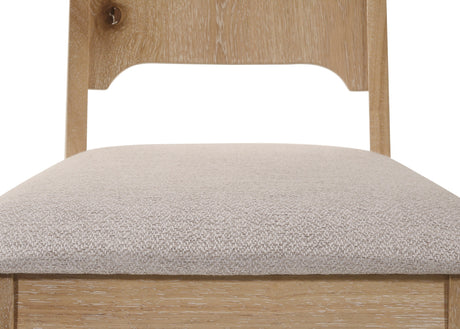 Arden Warm Wood and Beige Dining Side Chair, Set of 2 by Crown Mark at Eve Furniture