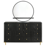Arini Black 8-Drawer Bedroom Dresser with Mirror by Coaster at Eve Furniture