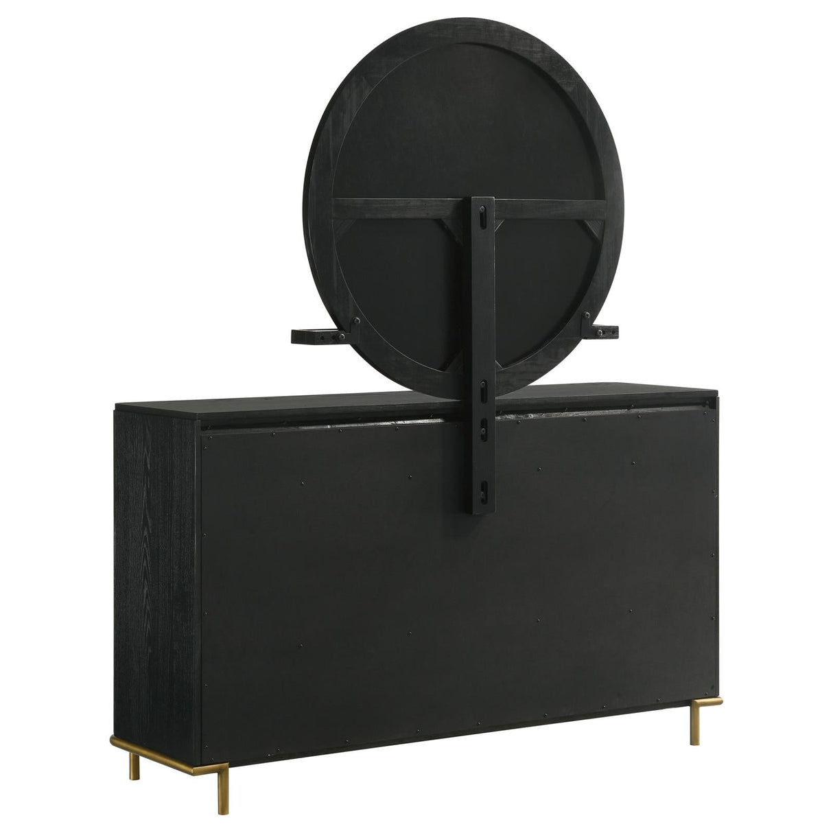 Arini Black 8-Drawer Bedroom Dresser with Mirror by Coaster at Eve Furniture