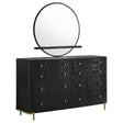 Arini Black 8-Drawer Bedroom Dresser with Mirror by Coaster at Eve Furniture