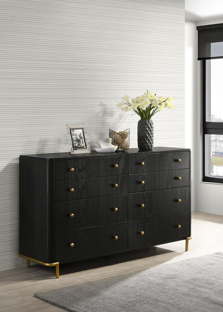 Arini Black 8-drawer Bedroom Dresser by Coaster at Eve Furniture