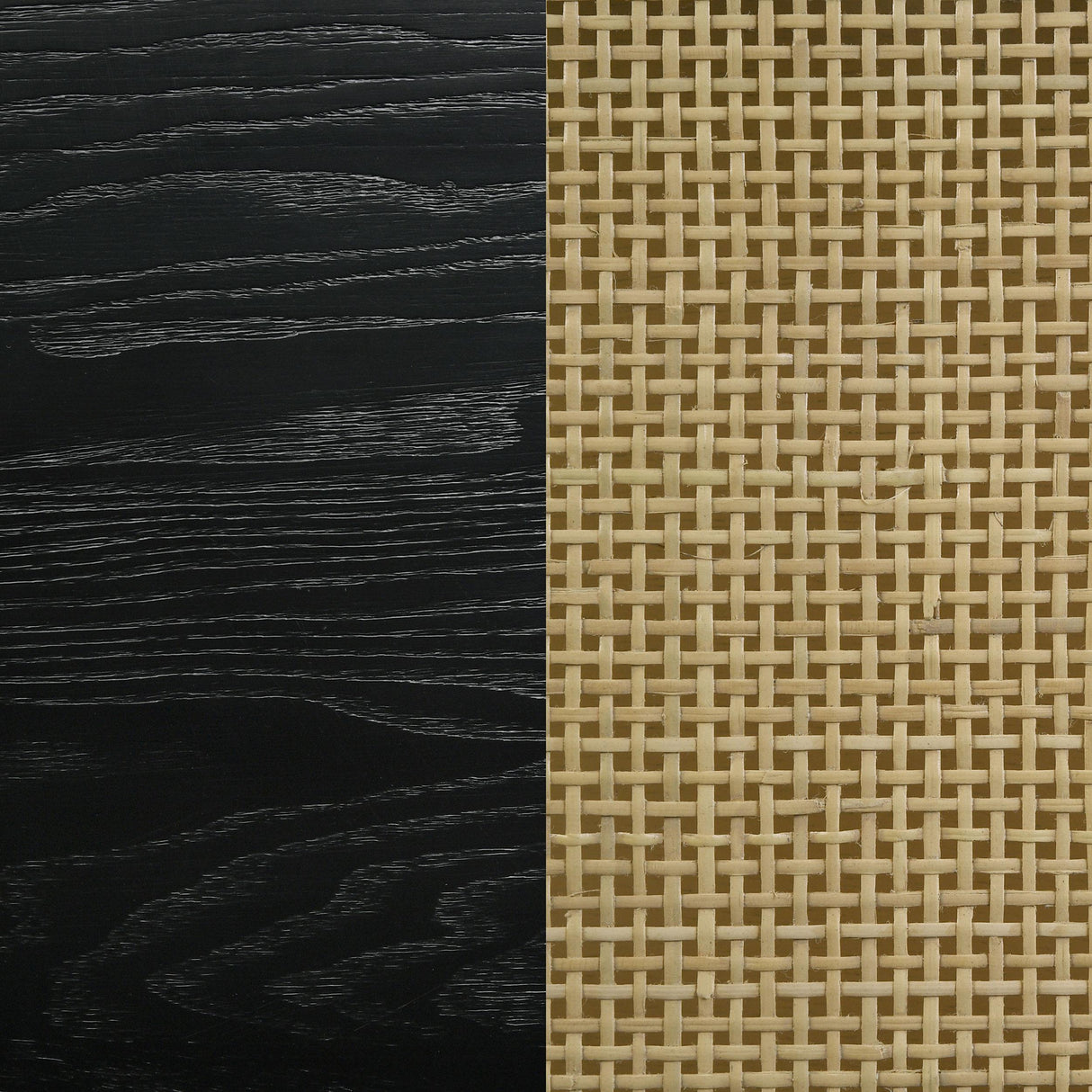 Arini Black and Natural Rattan California King Panel Bed by Coaster at Eve Furniture