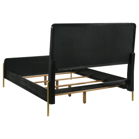 Arini Cream and Black California King Panel Bed by Coaster at Eve Furniture