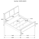 Arini Cream and Sand Wash California King Panel Bed by Coaster at Eve Furniture
