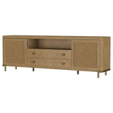 Arini Sand Wash Rattan Cane 2-door TV Stand Media Console by Coaster at Eve Furniture