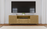 Arini Sand Wash Rattan Cane 2-door TV Stand Media Console by Coaster at Eve Furniture