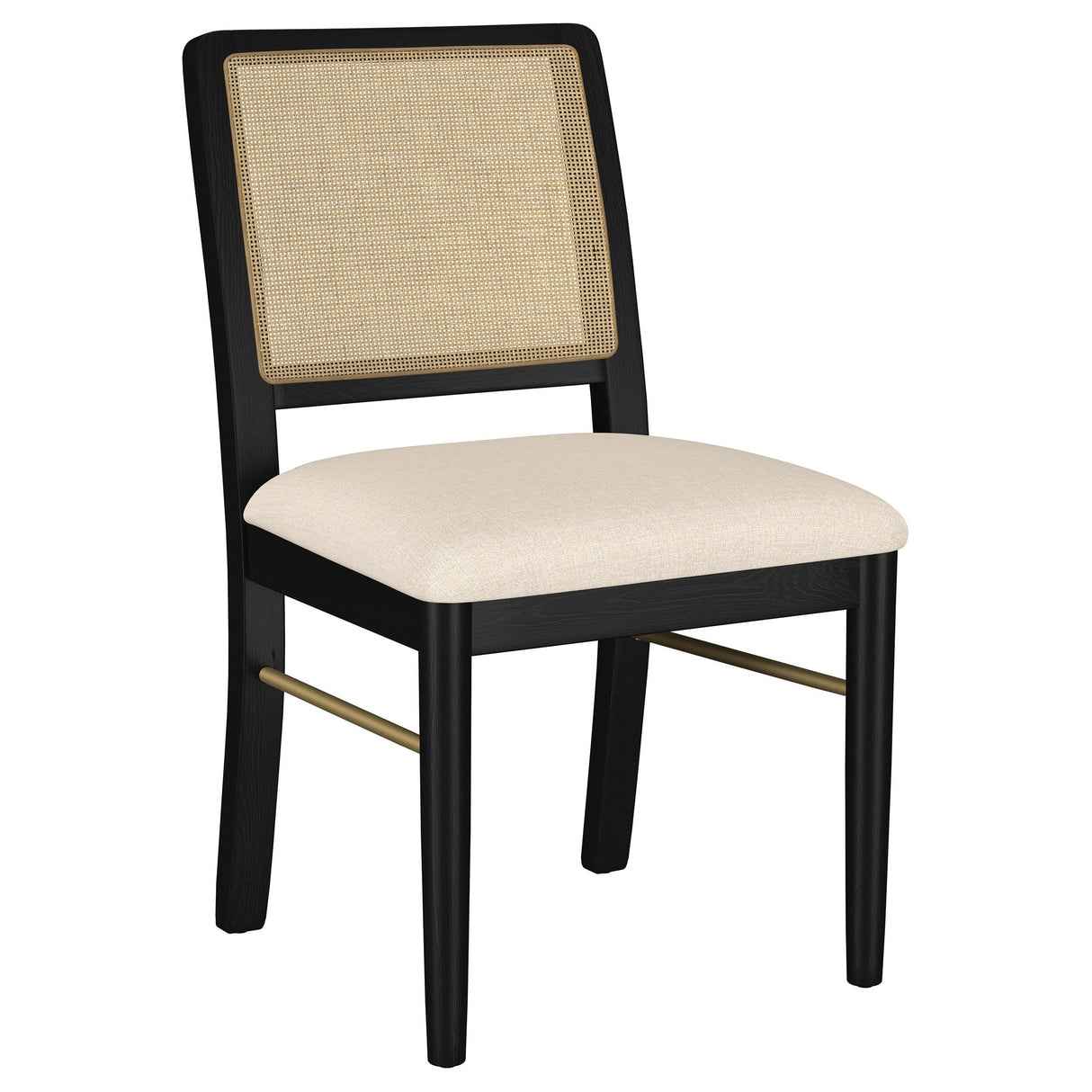 Arini Rattan Cane Dining Side Chair Black, Set of 2 by Coaster at Eve Furniture