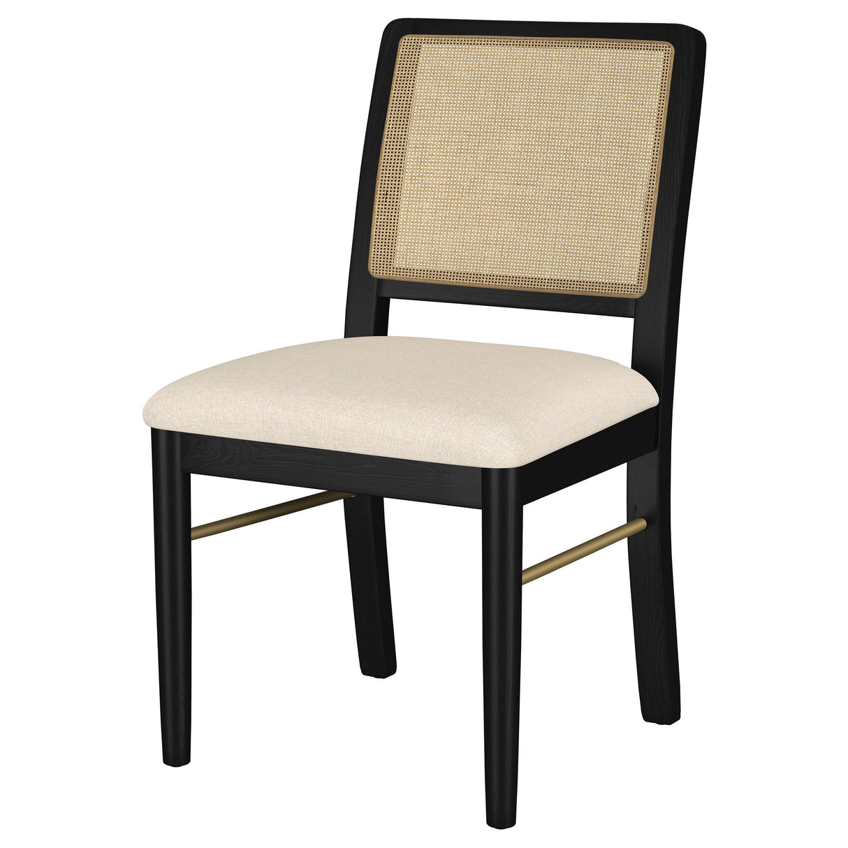 Arini Rattan Cane Dining Side Chair Black, Set of 2 by Coaster at Eve Furniture