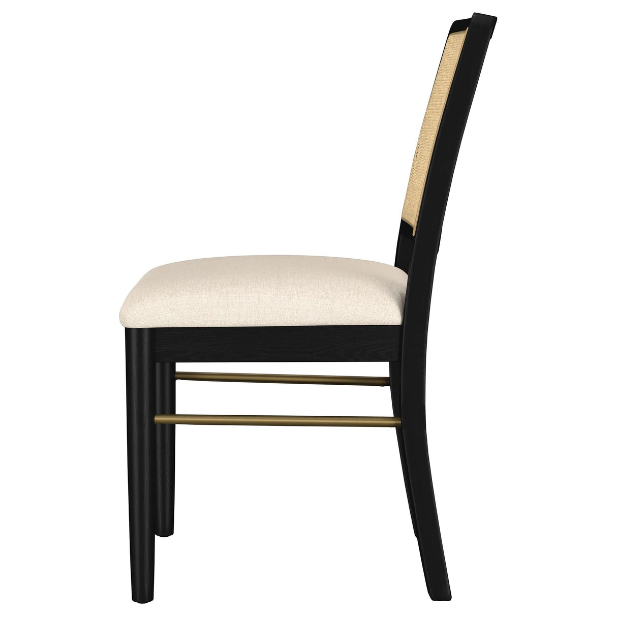 Arini Rattan Cane Dining Side Chair Black, Set of 2 by Coaster at Eve Furniture
