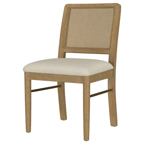 Arini Rattan Cane Dining Side Chair Sand Wash, Set of 2 by Coaster at Eve Furniture