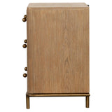 Arini Sand Wash 3-Drawer Nightstand with Dual USB Ports by Coaster at Eve Furniture