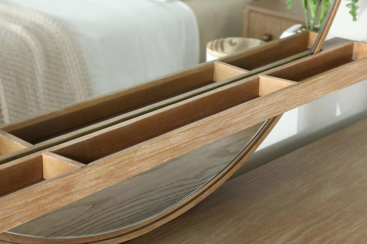 Arini Sand Wash Round Dresser Mirror by Coaster at Eve Furniture