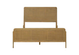 Arini Sand Wash and Natural Rattan California King Panel Bed by Coaster at Eve Furniture