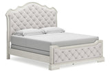Arlendyne Antique White Upholstered Bedroom Set by Ashley at Eve Furniture