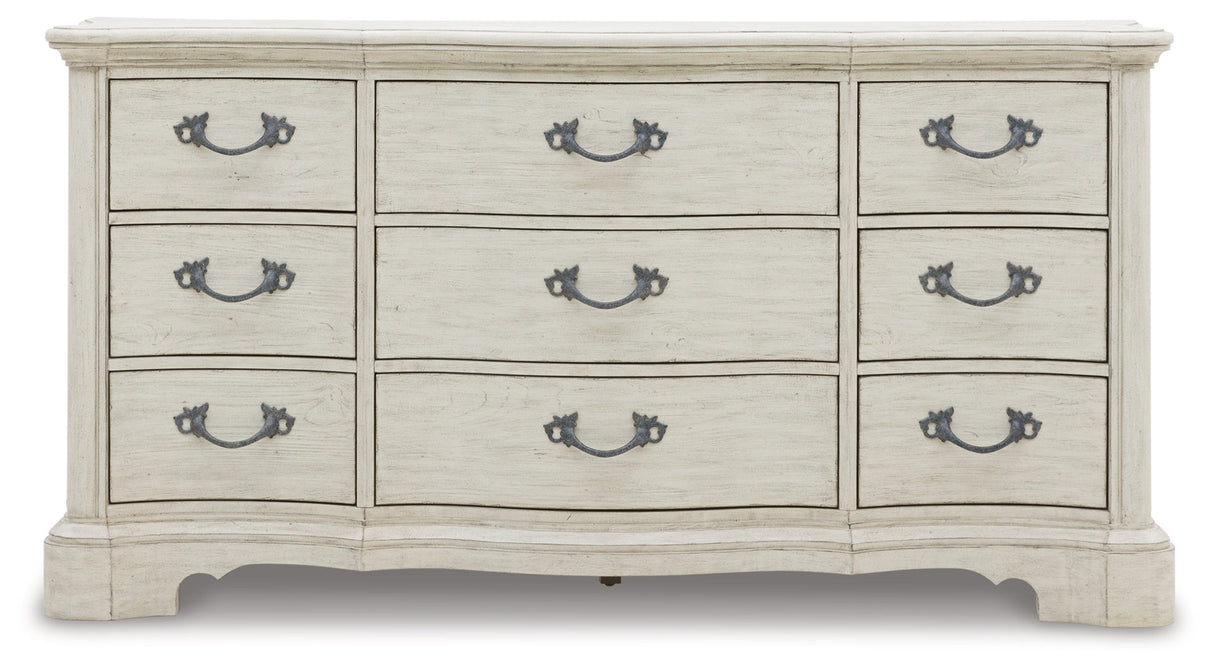 Arlendyne Antique White Upholstered Bedroom Set by Ashley at Eve Furniture