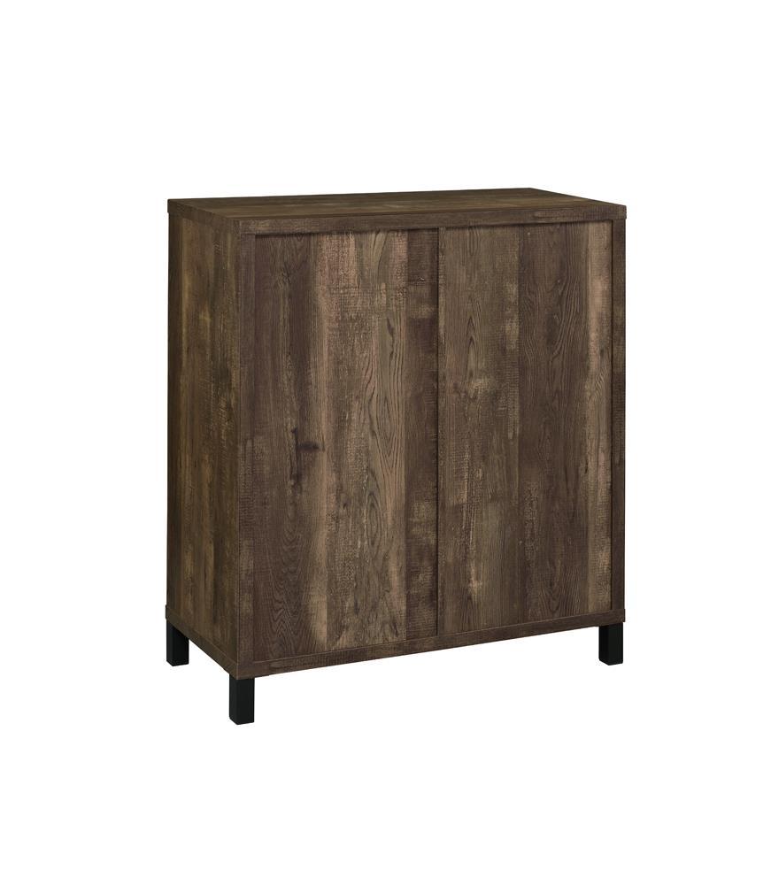 Arlington Rustic Oak Bar Cabinet with Sliding Door by Coaster at Eve Furniture