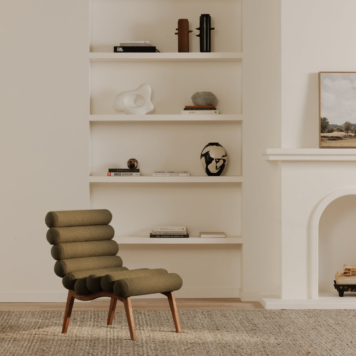 Arlo Dark Green Accent Chair by Moe's Home at Eve Furniture