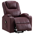Armstrong Wine Upholstered Power Lift Massage Recliner by Coaster at Eve Furniture