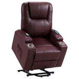 Armstrong Wine Upholstered Power Lift Massage Recliner by Coaster at Eve Furniture