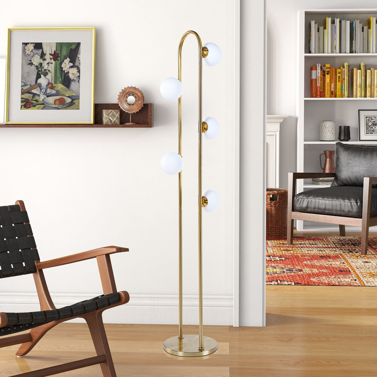 Artema Floor Lamp with WHITE by Ashcroft Imports at Eve Furniture