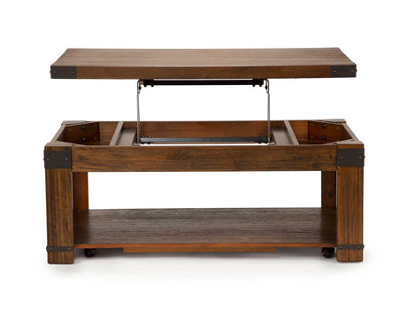 Arusha Lift Top Cocktail Table w/Casters by Steve Silver at Eve Furniture