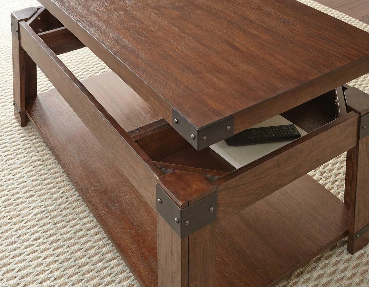 Arusha Lift Top Cocktail Table w/Casters by Steve Silver at Eve Furniture