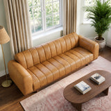 Nebraska Tan Leather Sofa