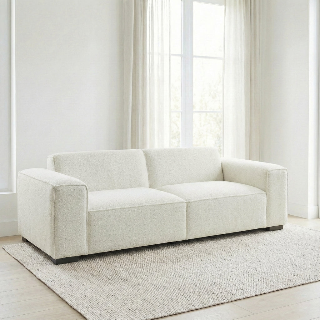Woodley Modern Cream Boucle Sofa