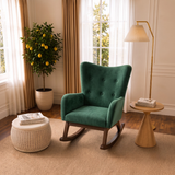 Alistair Green Velvet Rocking Chair by Ashcroft Furniture at Eve Furniture