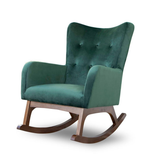 Alistair Green Velvet Rocking Chair by Ashcroft Furniture at Eve Furniture