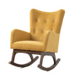 Alistair Yellow Velvet Rocking Chair by Ashcroft Furniture at Eve Furniture