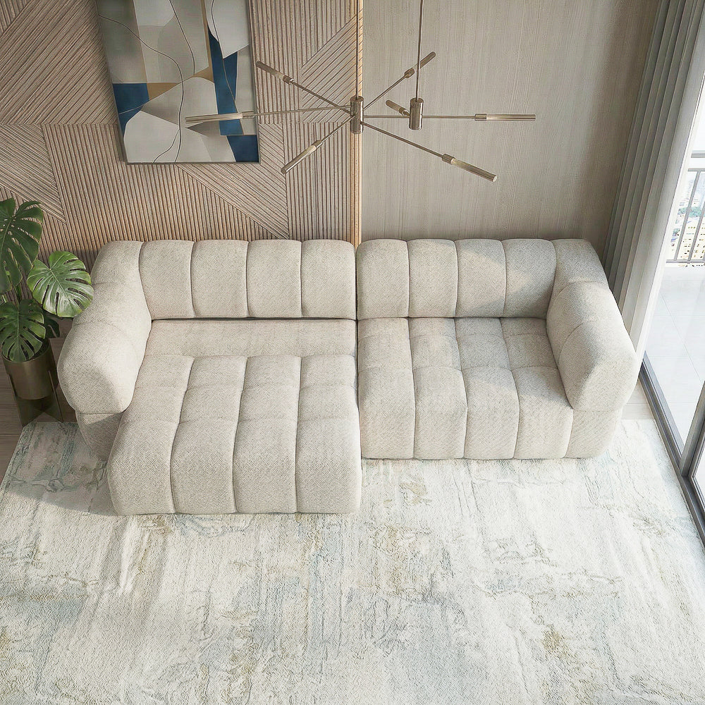 Burntwood Light Brown Chenille PWR Slider Sofa