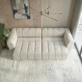 Burntwood Light Brown Chenille PWR Slider Sofa