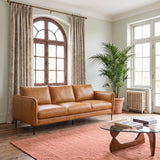 Cooperstown Tan Leather Sofa