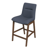 Langlade Fabric Upholstered Counter Stool in Gray (Set of 2)