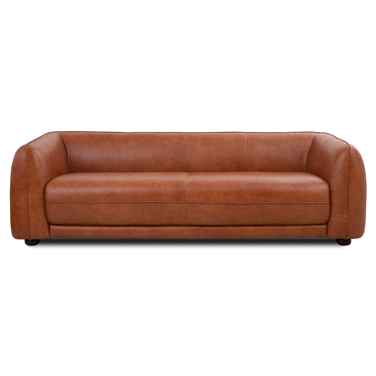 Maine Brown Leather Sofa