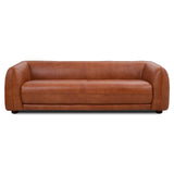 Maine Brown Leather Sofa