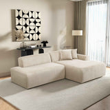 Mar Sectional Cream Corduroy Sofa (Right Facing)
