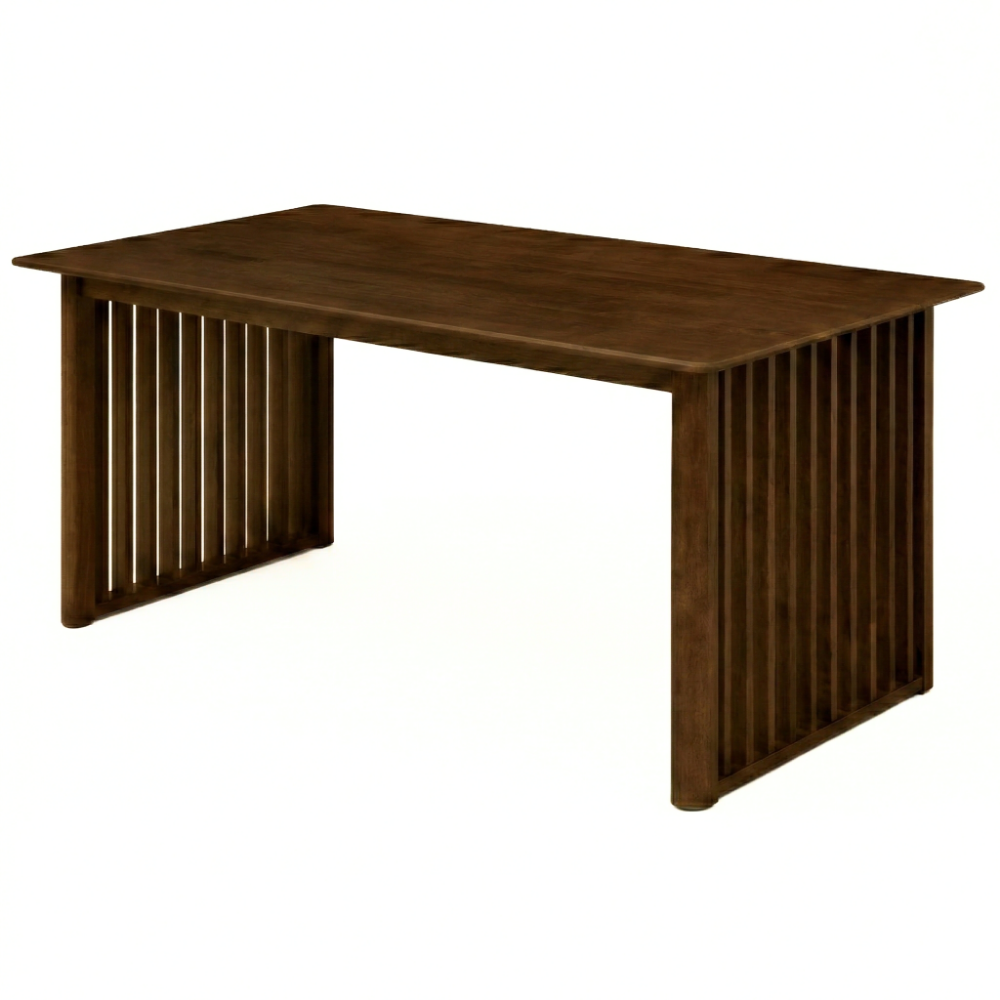 Sonoma Solid Wood Rectangular Dining Table with Slab Leg Base by Ashcroft Imports at Eve Furniture