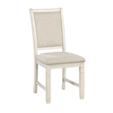 Asher Antique White/Brown Dining Set by Homelegance at Eve Furniture