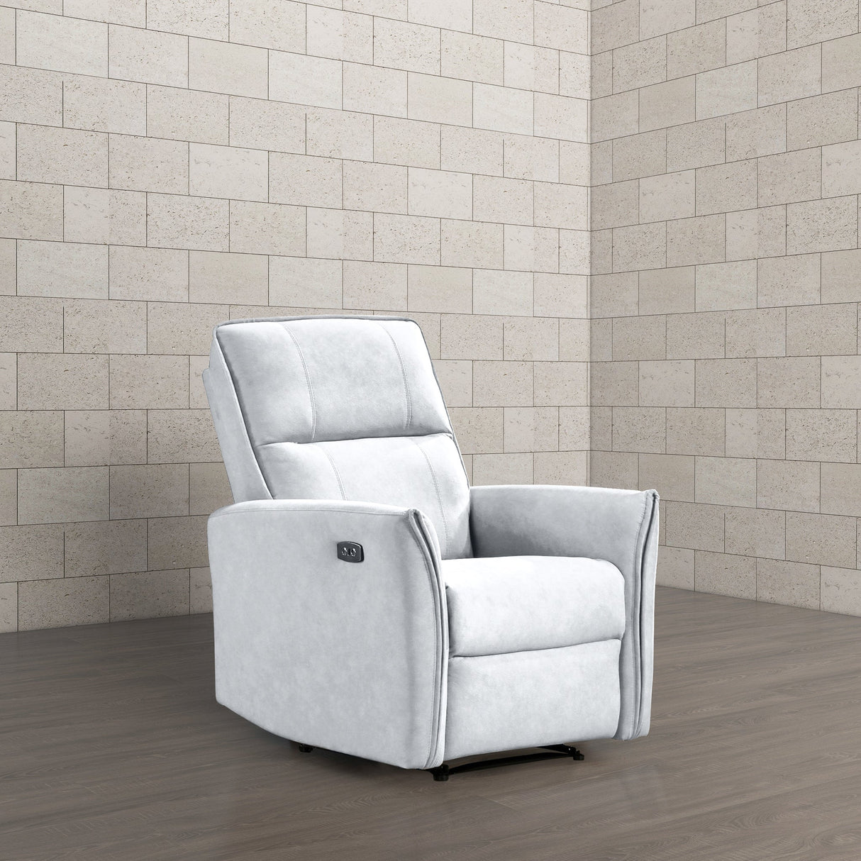 Asheville Grey Suede Recliner Chair by Ashcroft Imports at Eve Furniture